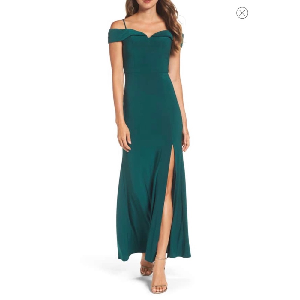 Off the Shoulder Dress - Wine color